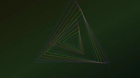 Dynamic abstract geometric triangle pattern animation with colorful lines r.. Stock Footage 340536322