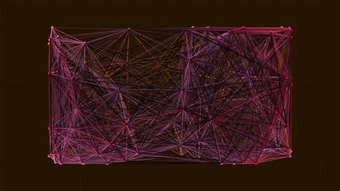 Dynamic abstract geometric web pattern representing connectivity and data t.. Stock Footage 340378339