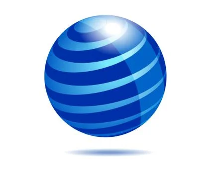 Dynamic Abstract Globe Icon Stock Illustration