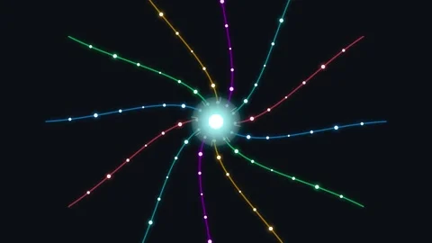 Dynamic abstract glow network connections symbolizing digital data flow and.. Stock Footage 344640219