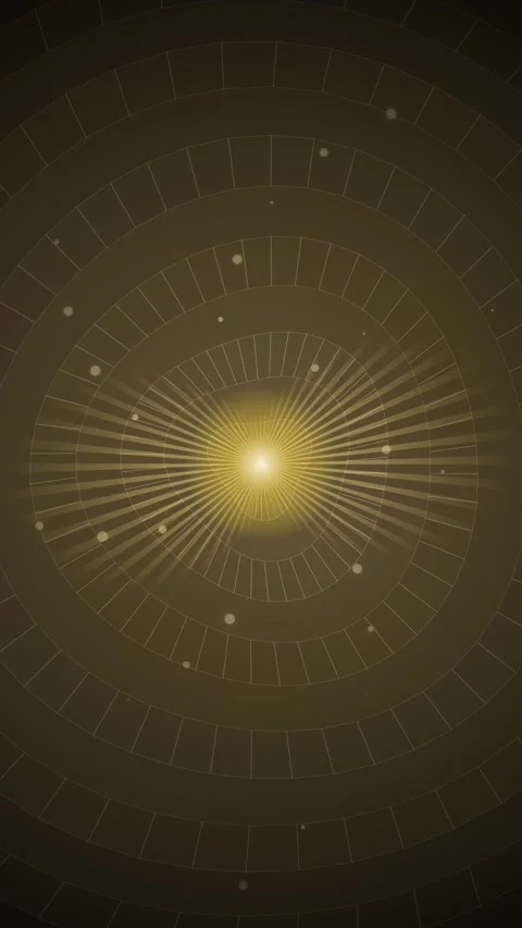 Dynamic abstract glow spiral background with concentric circles and radiati.. Stock Footage 345491783