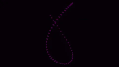 Dynamic abstract glowing data signal curve technology background. Stock Footage 340378563