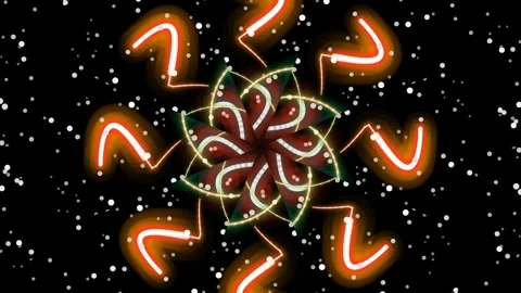 Dynamic abstract glowing pattern in constant circular motion, creating an e.. Stock Footage 328897278