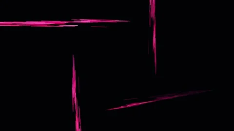 Dynamic abstract glowing pink lines forming square on black background motion Stock Footage 327567752