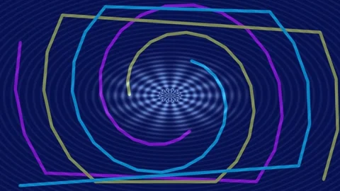 Dynamic abstract glowing spiral vortex lines animation for digital futurist.. Stock Footage 339331512