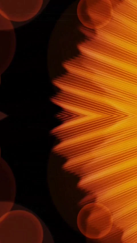 Dynamic Abstract Golden Energy Waves Moving with Symmetrical Bokeh Light Effects Stock Footage 341382871
