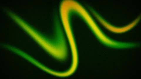 A dynamic abstract gradient featuring vivid green and yellow waves over a d.. Illustration