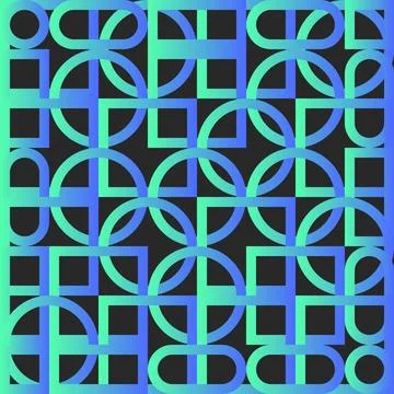 Dynamic abstract grid of circles, squares, ovals, rectangles overlapping sh.. 스톡 일러스트