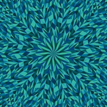 Dynamic abstract hypnotic radial pattern mosaic background Stock Illustration