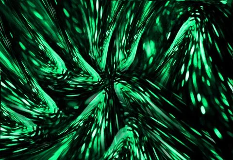 A dynamic abstract image of green glowing lights and swirling motion, creat.. 스톡 일러스트