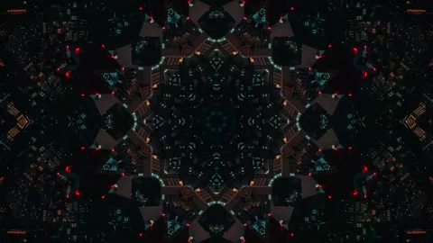 Dynamic Abstract Kaleidoscope Color Pull Motion Vidéo 325154824