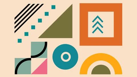 Dynamic Abstract Layout with Triangles Background Stock Illustration