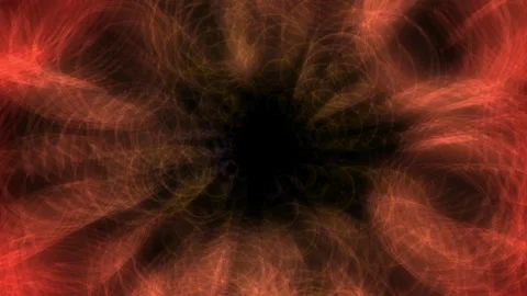 Dynamic Abstract Light Burst with Red and Orange Color Waves Видео 340528484