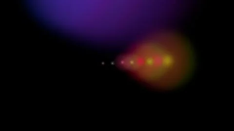 Dynamic abstract light burst with vibrant colors creating a dramatic and Illustrazione stock