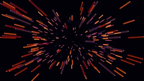 Dynamic abstract light streak explosion lines radiating from center point Stock Footage 342093143