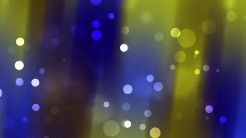 Dynamic abstract light streaks with bokeh effects in vivid blue and yellow hu Stock Footage 315952173
