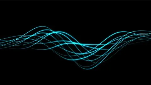 Dynamic Abstract Light Waves in Motion for Digital Art. Illustrazione stock