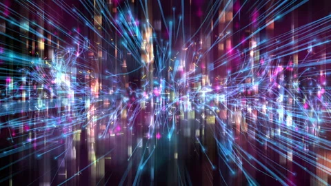 Dynamic Abstract Lights With Energetic Colors and Movement Stock Footage 297745353