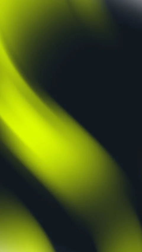 Dynamic Abstract Lime Green Waves Flowing on Dark Background Loop Stockbeeldmateriaal 329254734