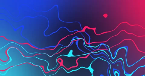 Dynamic abstract line waving loop line. lines stream 4K background Stock Footage 237545755