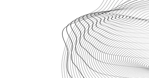 Dynamic abstract line waving loop line. lines stream 4K background Stock Footage 237646874