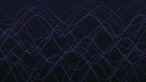 Dynamic abstract lines and waves in cool blue and purple tones Stock Footage 326990704