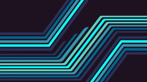 Dynamic Abstract Lines With Blue Gradient on Dark Background Stock Illustration