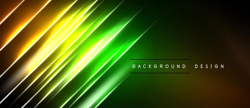 Dynamic abstract lines create vibrant gradient effect. Bright colors transiti Illustrazione stock