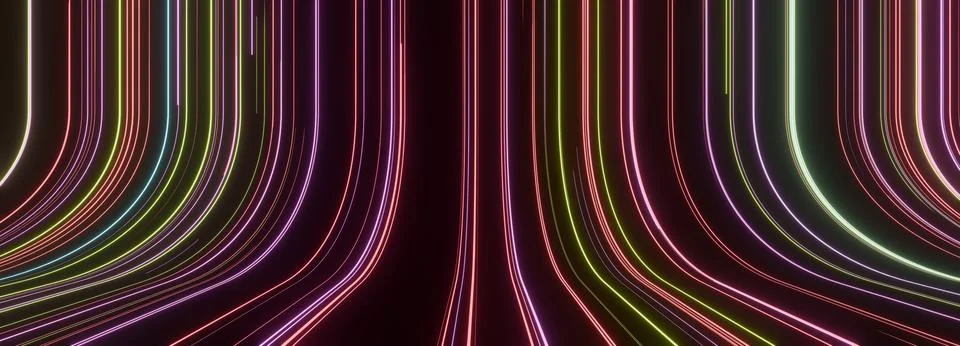 Dynamic abstract lines creating a fluid, modern visual, perfect for conveying Stock Illustration