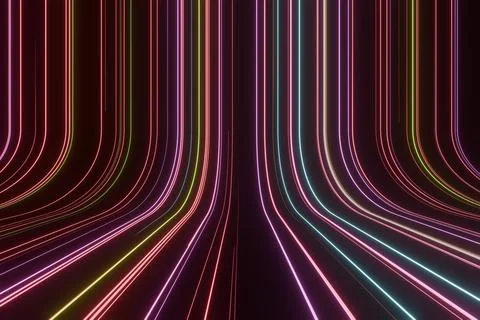 Dynamic abstract lines creating a fluid, modern visual, perfect for conveying Stock Illustration