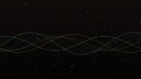 Dynamic abstract lines flow across a dark background Stock Footage 327338786