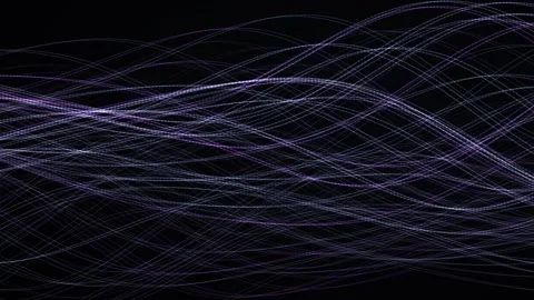 Dynamic abstract lines flow against a dark background Stock Footage 323774462