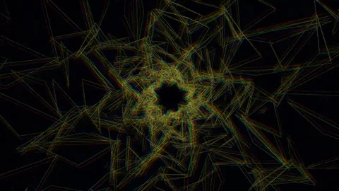Dynamic abstract lines forming a pattern on a dark background Stock Footage 341914015