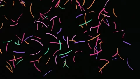 Dynamic abstract lines swirl against a dark backdrop Stock Footage 327339249