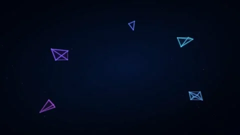 Dynamic Abstract Low Poly Geometric Shapes Animation on Black Background Stock Footage 336837263