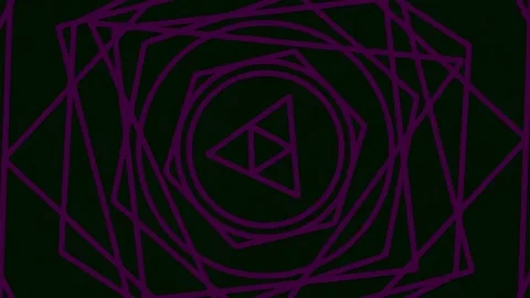 Dynamic abstract magenta neon geometric pattern flowing structure on dark b.. Stock Footage 342159153