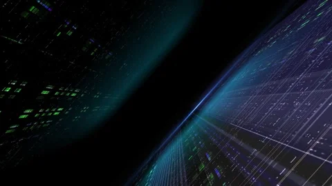 Dynamic Abstract Matrix Grid Motion 4K Loop Stock Footage 320957686