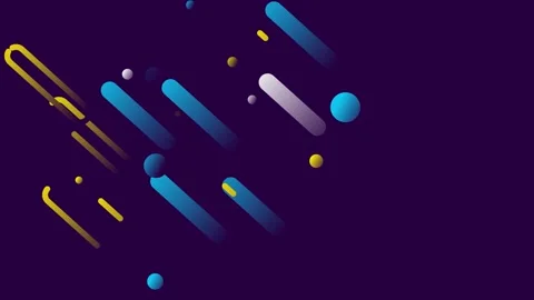 Dynamic, abstract motion background with moving geometric shapes Stock Footage 323249607