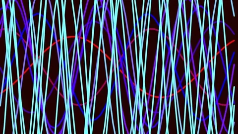 Dynamic abstract multicolored fiber optic data connection flowing network b.. Stock Footage 341057891