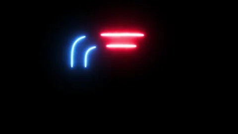 Dynamic abstract neon light trails flowing and glowing in vibrant blue and .. Video stock 342907077