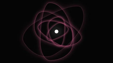 Dynamic abstract neon lines forming a cosmic geometric pattern on dark screen Stock Footage 337655635