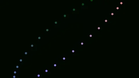 Dynamic abstract neon particles forming a bright energetic curve on black b.. Stock Footage 341055141
