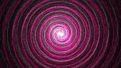 Dynamic abstract neon red spiral with luminous particle trails. Ideal as a Stock Footage 318935931