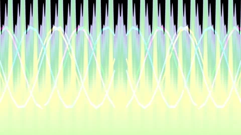 Dynamic abstract neon sound equalizer visualizer background loop for tech Stock Footage 336504631