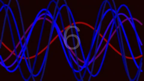 Dynamic abstract neon wave pattern flow data signal visualization technolog.. Stock Footage 342205460
