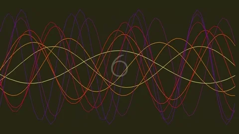 Dynamic abstract neon waves looping pattern background for energy data visu.. Stock Footage 342093051