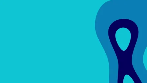 Dynamic abstract ocean wave pattern animation with vibrant blue hues Stock Footage 312986573