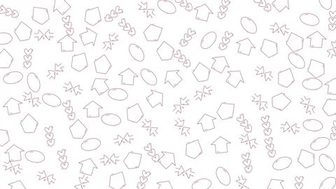 Dynamic abstract outline shapes subtle motion background loop Stock Footage 335014353