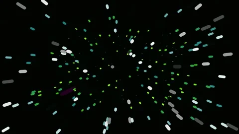 Dynamic abstract particle flow connecting data points in digital space visu.. Stock Footage 342159215
