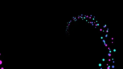 Dynamic abstract particle trail animation on black background vibrant glowi.. Stock Footage 345153228